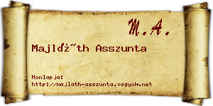 Majláth Asszunta névjegykártya